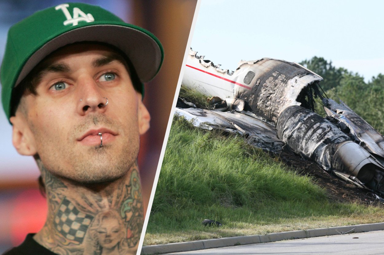 travis barker plane crash